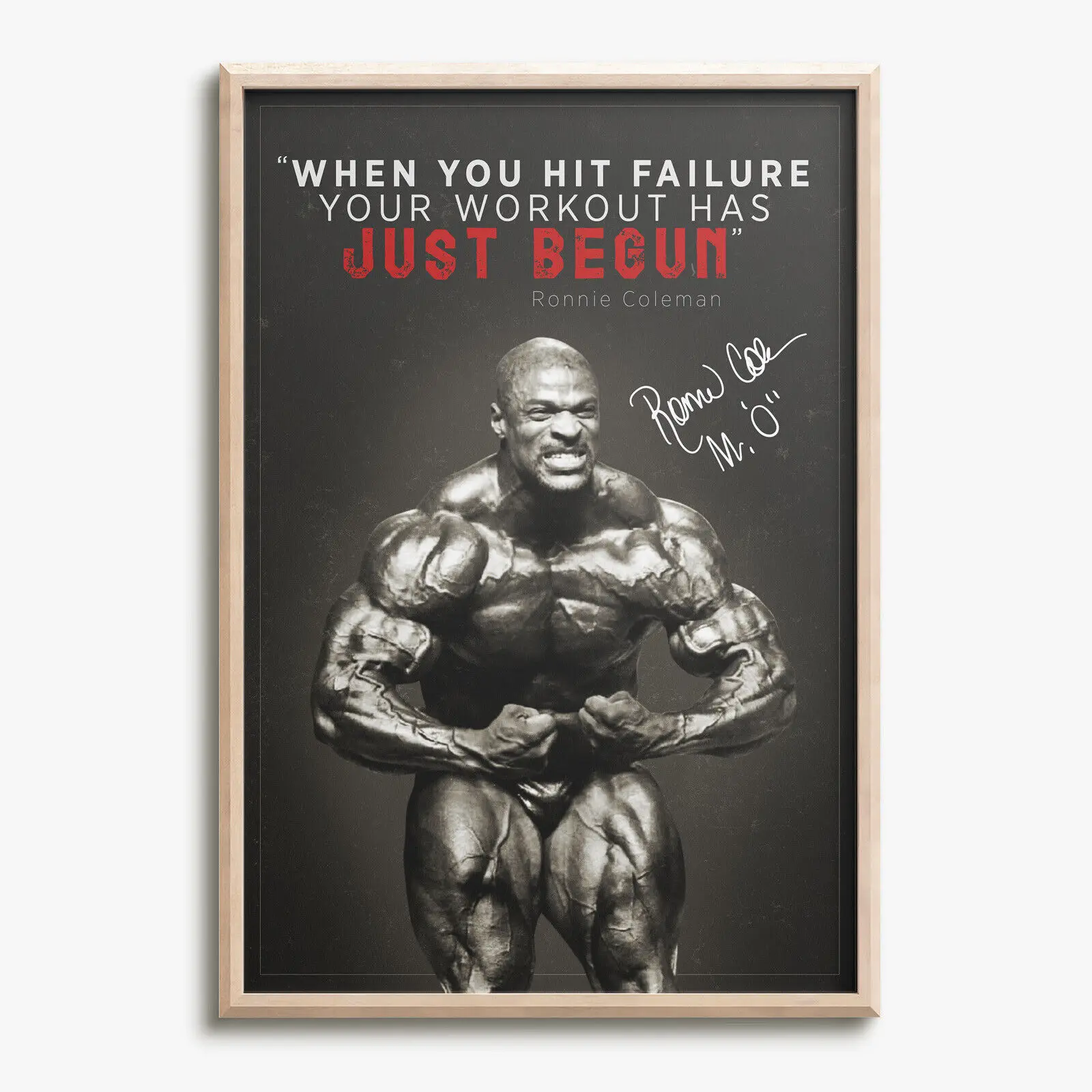 When you hit failure Ronnie Coleman quote, Art Picture Print Silk Poster ,Home Wall Decor