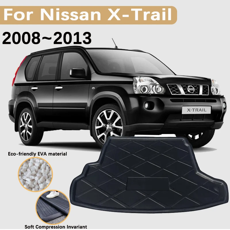 

Car Rear Trunk Mats for Nissan X-Trail T31 2008~2013 2012 2011 Accessories Boot Cargo Waterproof Carpet EVA Material Storage Pad