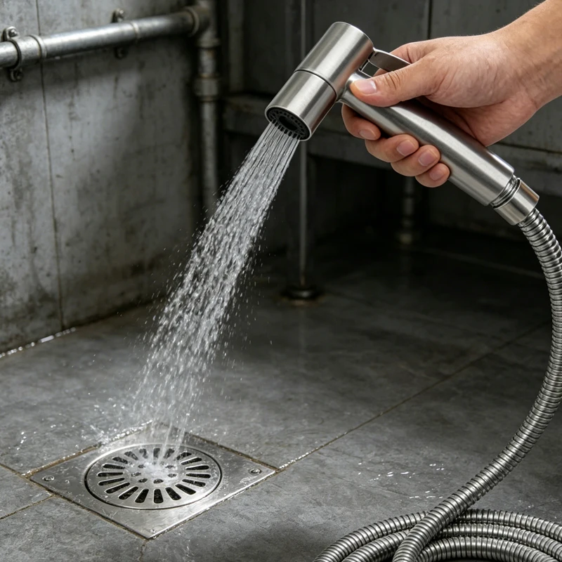 

Toilet Bidet Sprayer Hose Attachment Water Pressure Control Adjustable Stainless Steel Water Spray Gun Washing Bath Pet Shower
