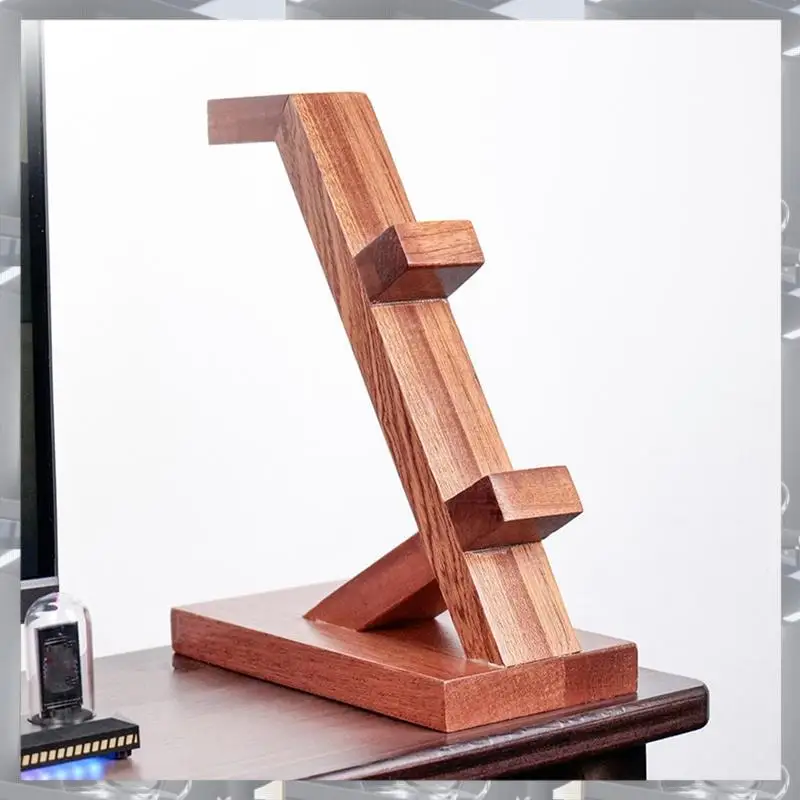 

Hot Selling-Suitable For Ps5/ Game Controller Bracket, Headphone Headset Bracket, Solid Wood Bracket, Three-Layer Storage,Su