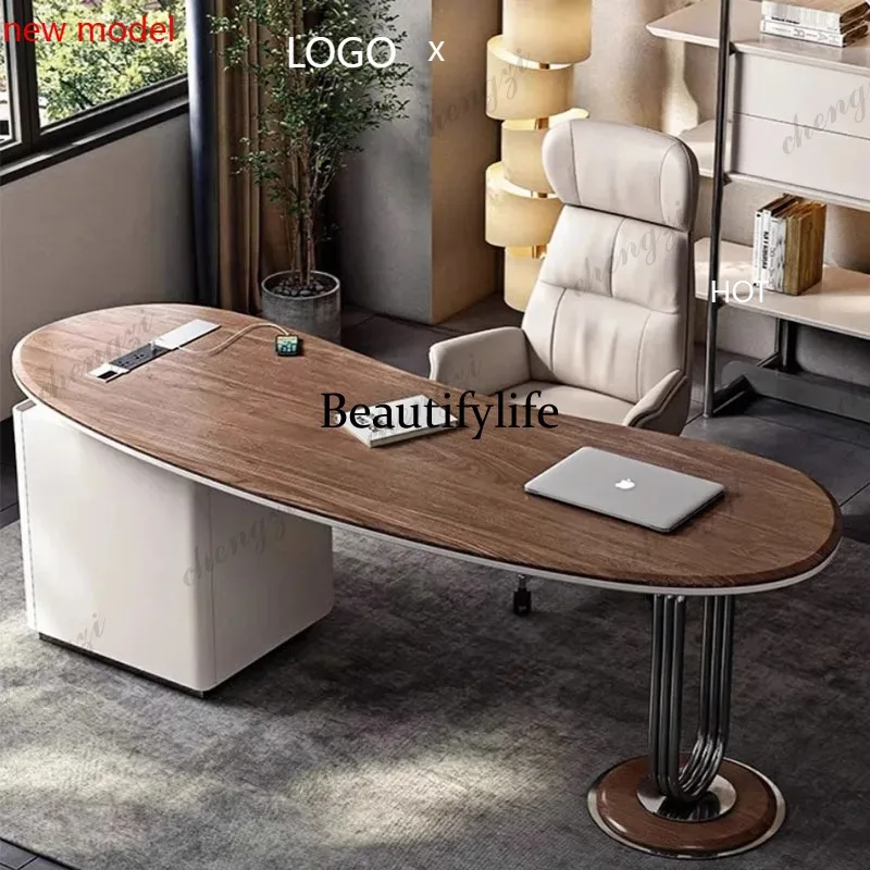 M138 Minimalist Boss Office Desks Storage Study Table Bedroom Office Desks Multifunctional Artificial Board Furniture