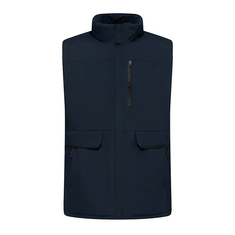 

Soft Shell Stand Up Collar Zipper Vest Casual Cotton Workwear Vest Unisex Autumn Winter Stand Collar Breathable Comfortable Fit