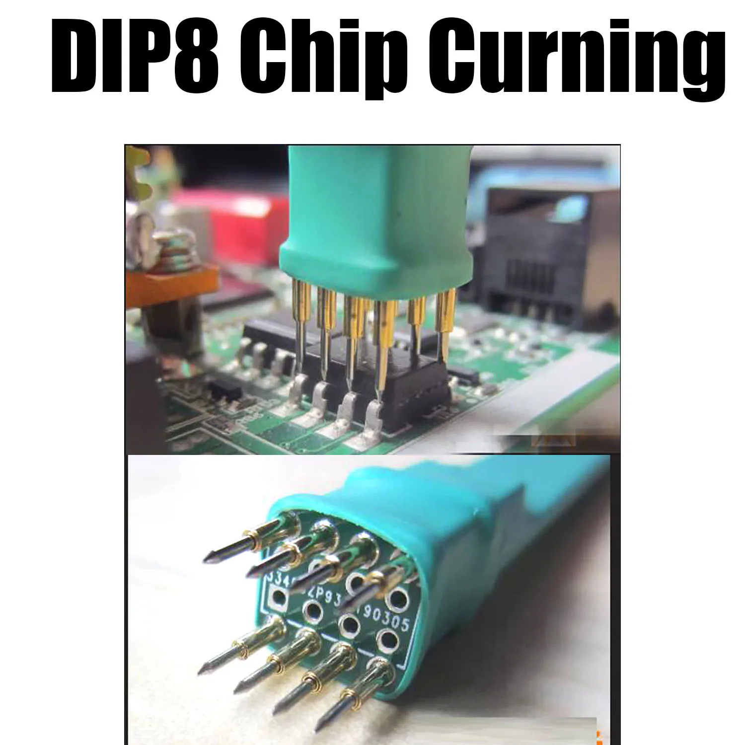 2.54mm DIP8 Chip Burning Needle 2X4P PCB Test Stand Fixture Firmware Burn Test Probe Spring Pin FOR 6.2mm Chip