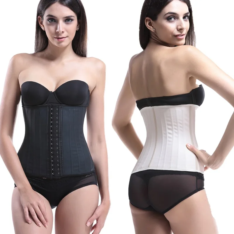 Latex Waist Trainer Corset Belly Slim Belt Body Shaper Modeling Strap 25 Steel Boned Waist Cincher Gaine Amincissante