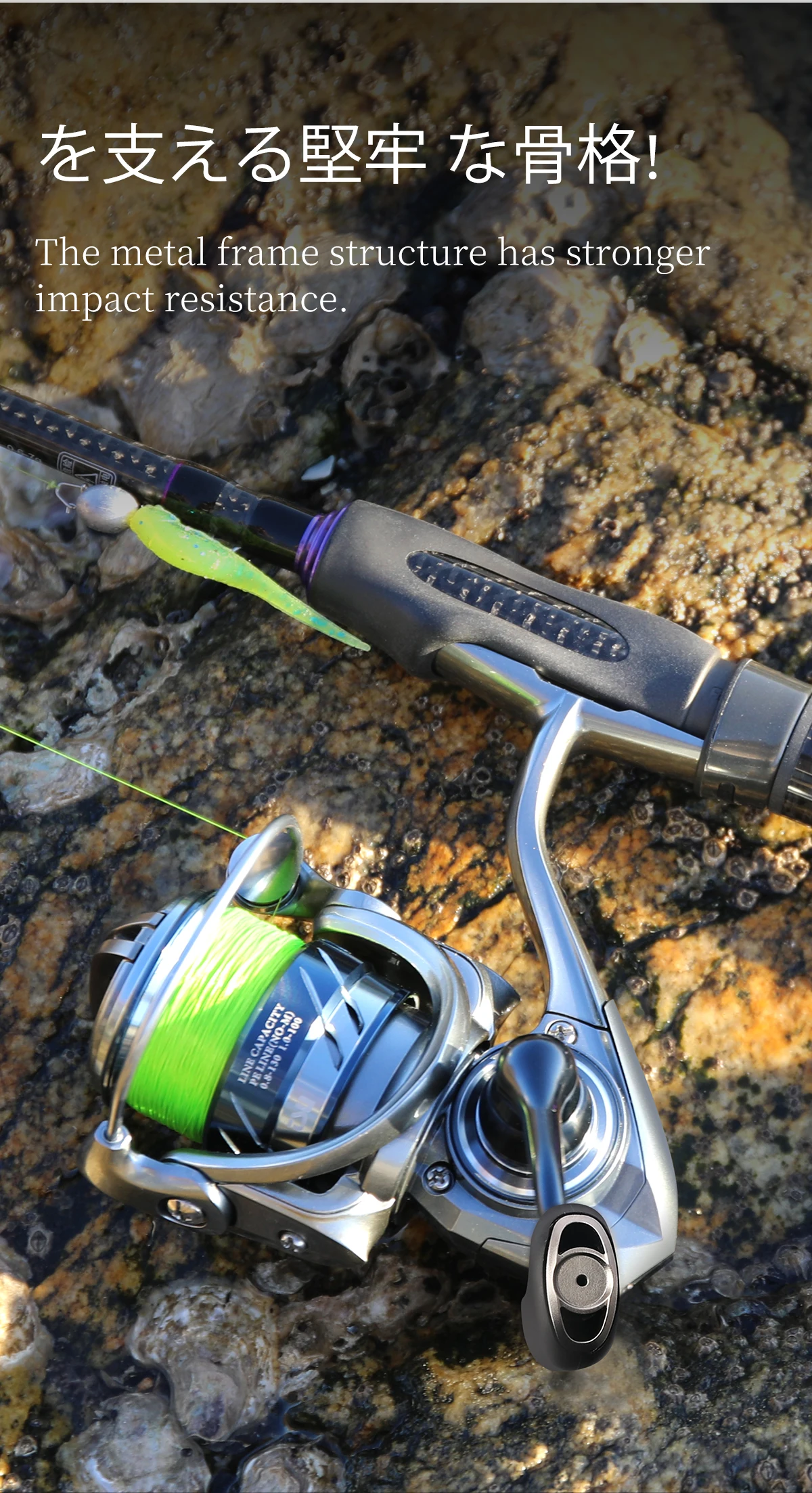TSURINOYA METAL Spinnrolle MERLIN 1000 C2000S 165g Baitcast-Rolle ULTRALEICHT & VIELSEITIG Salzwasser-Bass-Hechtrolle – Detail 24