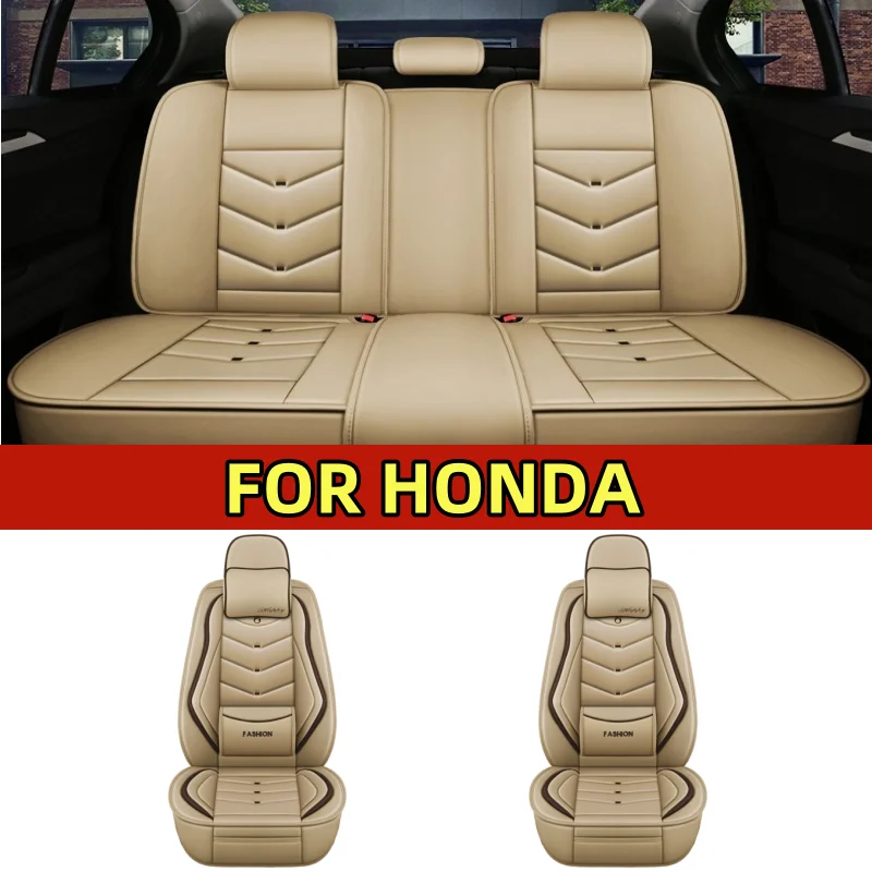 

Чехол на автомобильное сиденье Honda, водонепроницаемая искусственная кожа, мягкая и удобная талия, 5-местные, полностью завернутые чехлы на сиденья