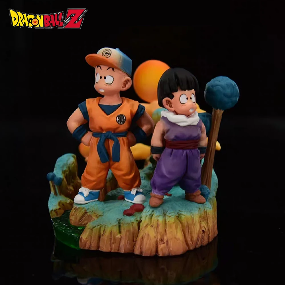6cm/2.36in Anime Dragon Ball Figure Krillin and Gohan Action Figures Pvc Collection Model Toys for Childre Gifts