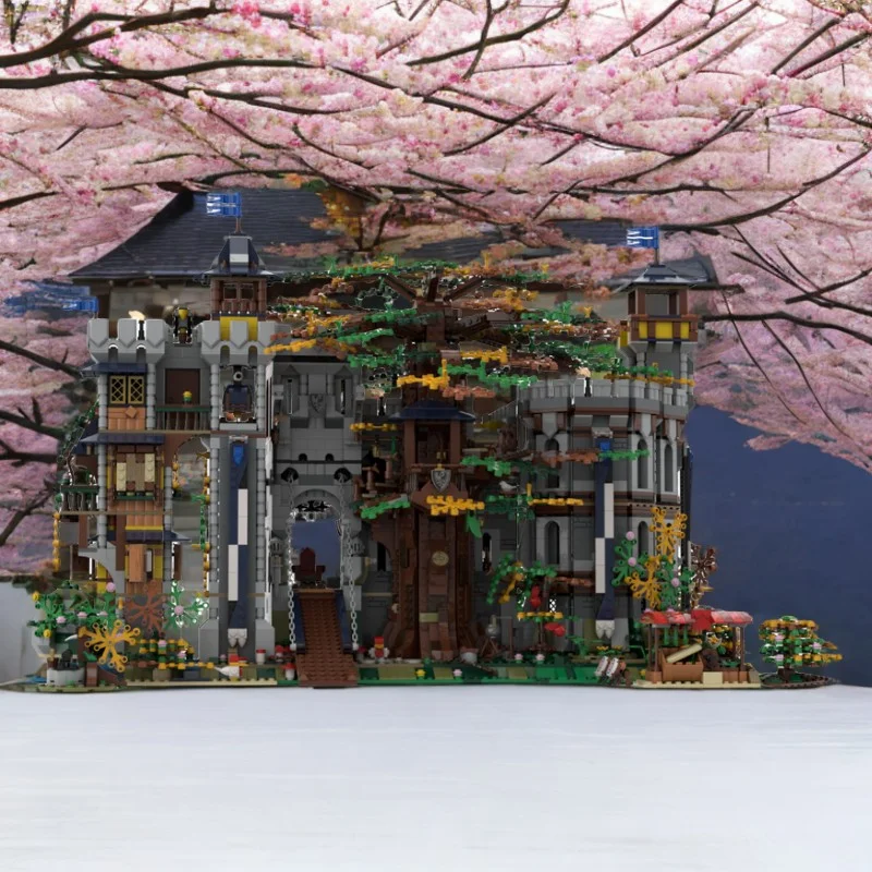 

6223 детали Moc, средневековый замок, модульная модель, строительные блоки, наборы «сделай сам», образовательная сборка, кирпичи, игрушки для детей, подарок на Рождество и день рождения
