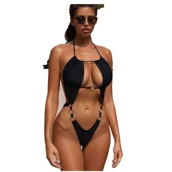 Sexy Hollow Swimwear Women 2026 Skinny One Piece Swimsuit Mujer Trikini  Badpak Dames Maio Biquini купальники