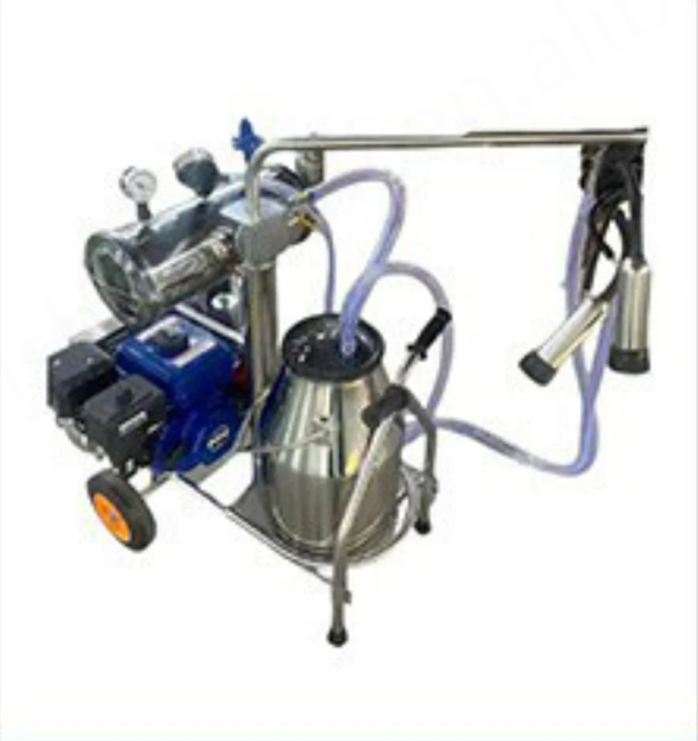 Manufacturers Supply New Automatic Mobile   and Electric Stainless Steel Motor Milking Machine for Cow On-Farm Use