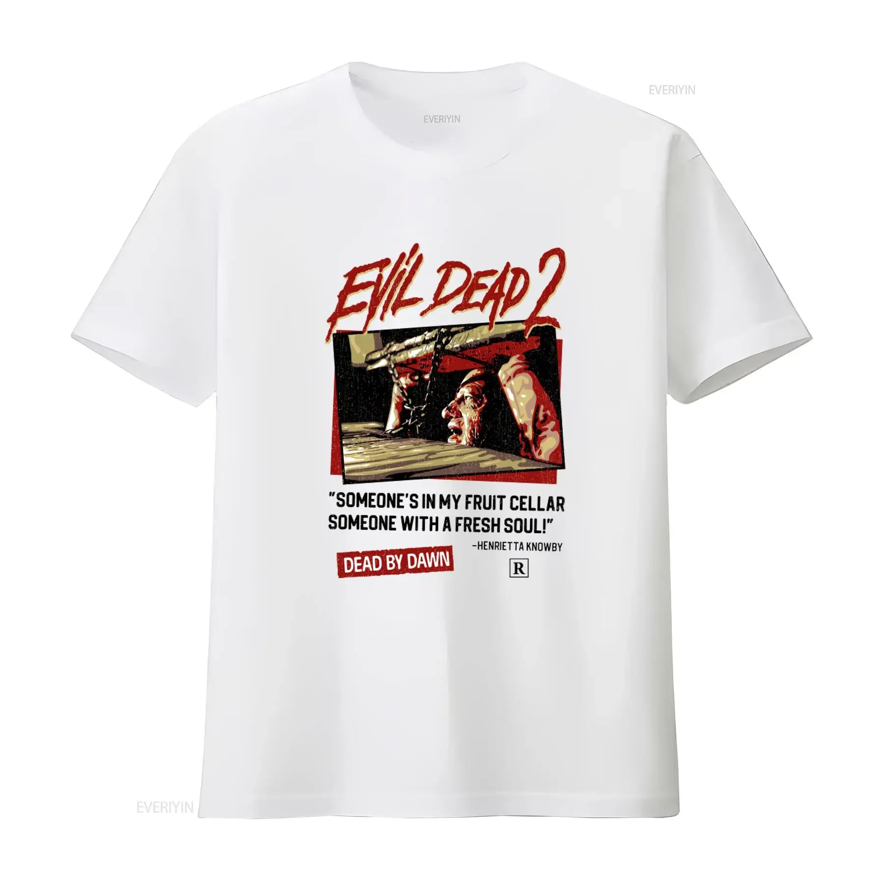 Evil Dead 2 Fresh Soul Movie T Shirt By Dawn Design Horror Fans vintage Washed homme streetwear Slightly Breathable graphic