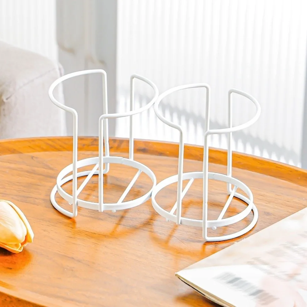 

Durable Metal Cup Rack Hollow Out Design Large Capacity Cup Storage Shelf Double Layer Single Layer Cup Holder Dispenser