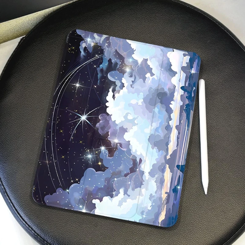 

Smart Cover Case for Ipad 6th Generation Case Ipad 2017 10.5 Inch Ipad Mini6 8.3 Pro 11 2nd 3rd 4th Anime Landscape Tablet Cover