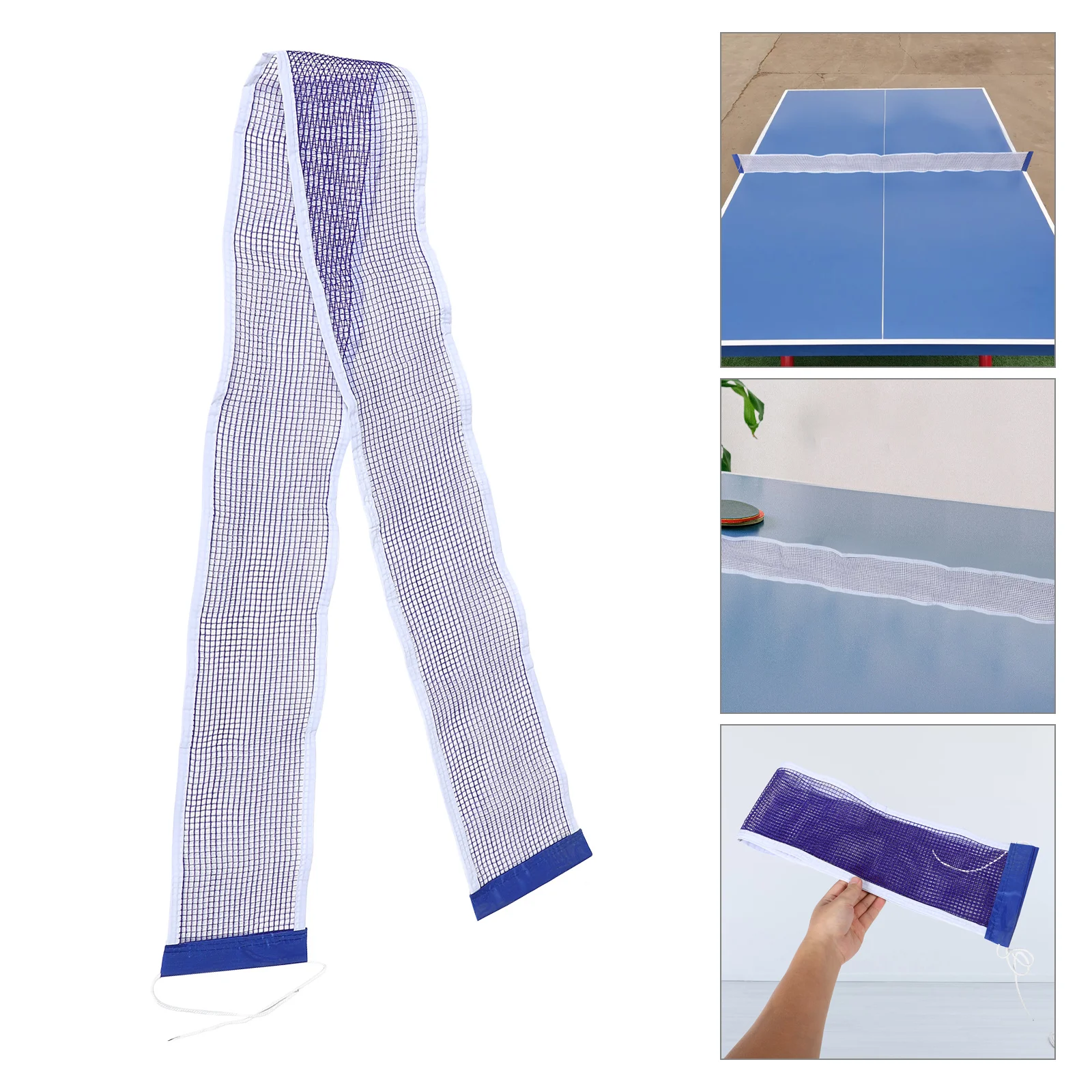 

Retractable Table Tennis Net Thickened Durable Blue for Outdoor Indoor Practice Mesh Replacement Equipment Tennis Net