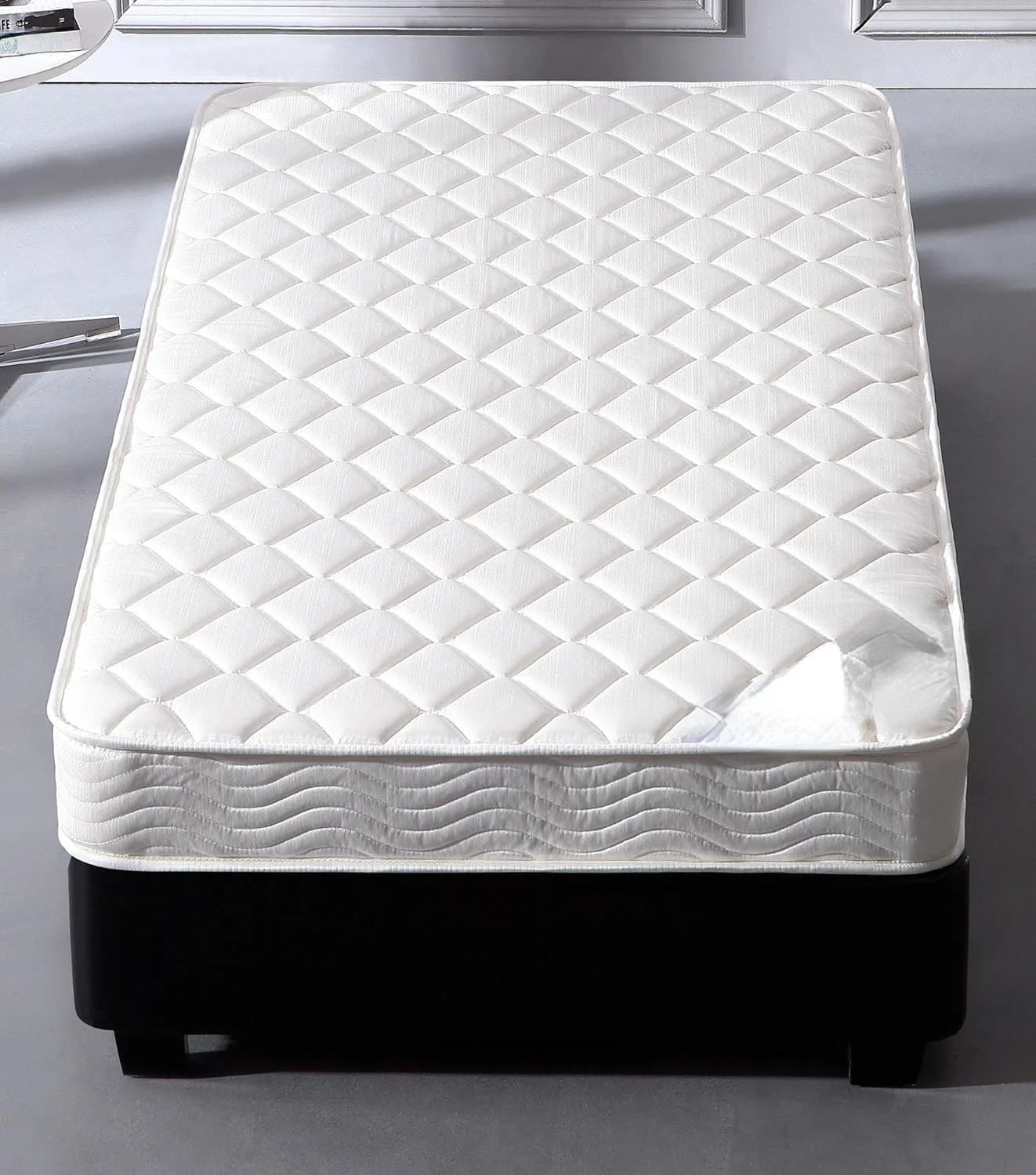 6 Inch Twin Mattress - Medium Firm Innerspring Support with Tight Top  Memory Foam & Polyester Cover