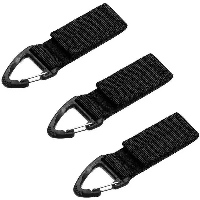 Outdoor Taktischer Molle-Gürtelhalter Gurtband-Clip Schlüsselanhänger Rucksack-Karabinerhaken Wasserflaschenhalter Schlüsselring-Clip