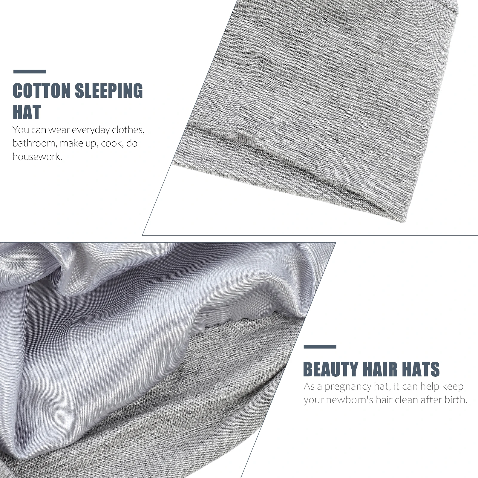 

3pcs Supple Cotton Household Women Sleeping Hats Chemo Caps For Hair Care Comfortable Beauty Practical Tossing Turn