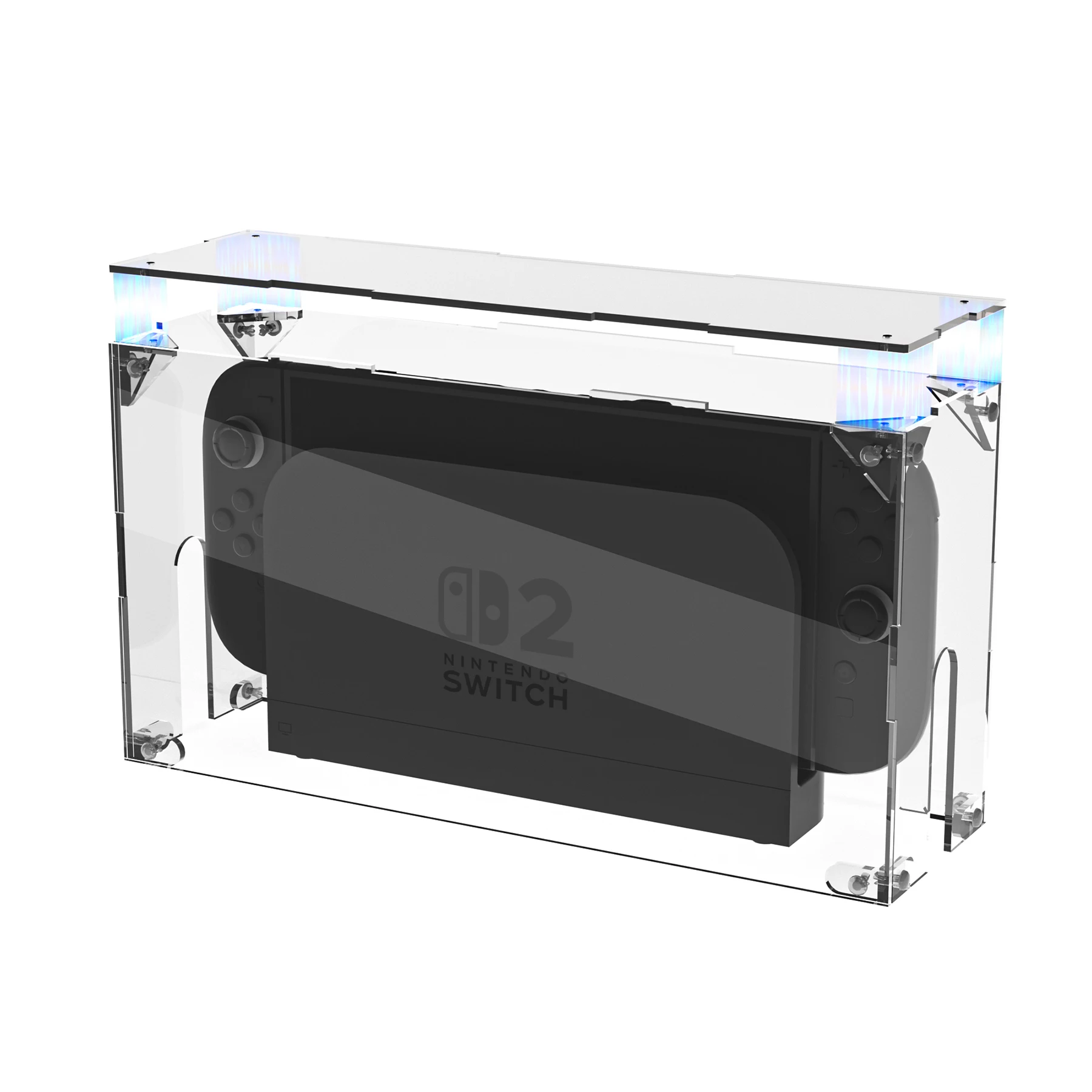 

PlayVital Clear Acrylic Dust Cover for Nintendo Switch 2 Transparent Display Box for Switch 2 Dock Protective Cover-4 Colors