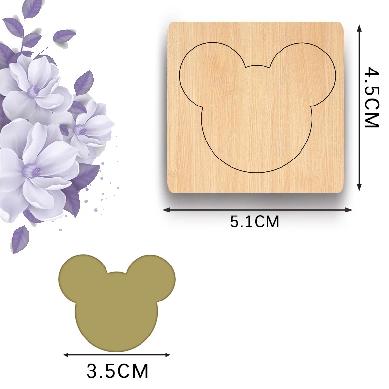 

Scrapbook Stamps and Leather Molds, Wooden Cutting Molds, Cute Bear, New Products in 2022, CY07-9