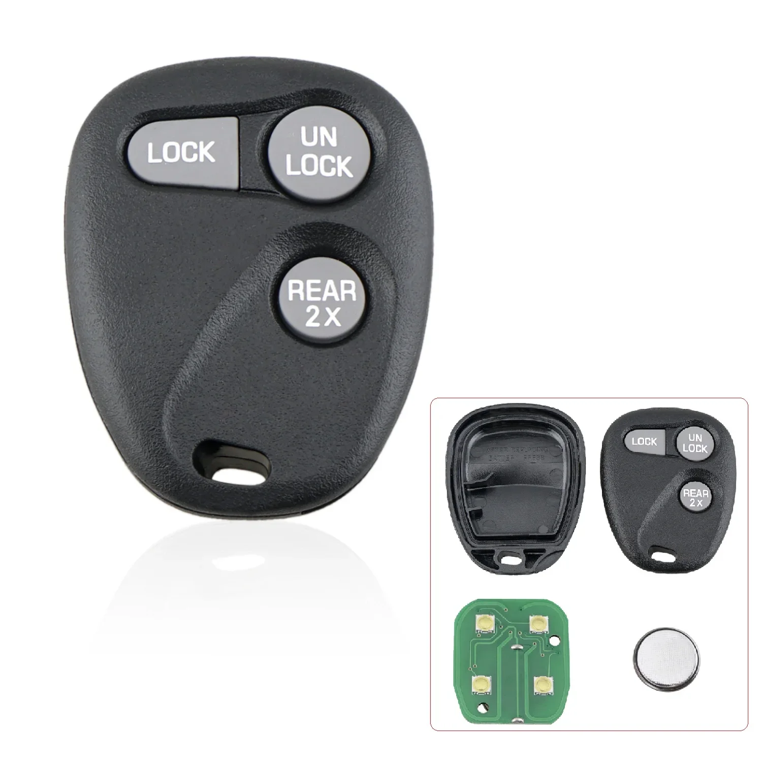 1Pc Keyless Entry Remote Control Replacement for Chevrolet Tahoe Express Savana,3 Buttons Smart Car Key Fob ABO1502T 16245100-29