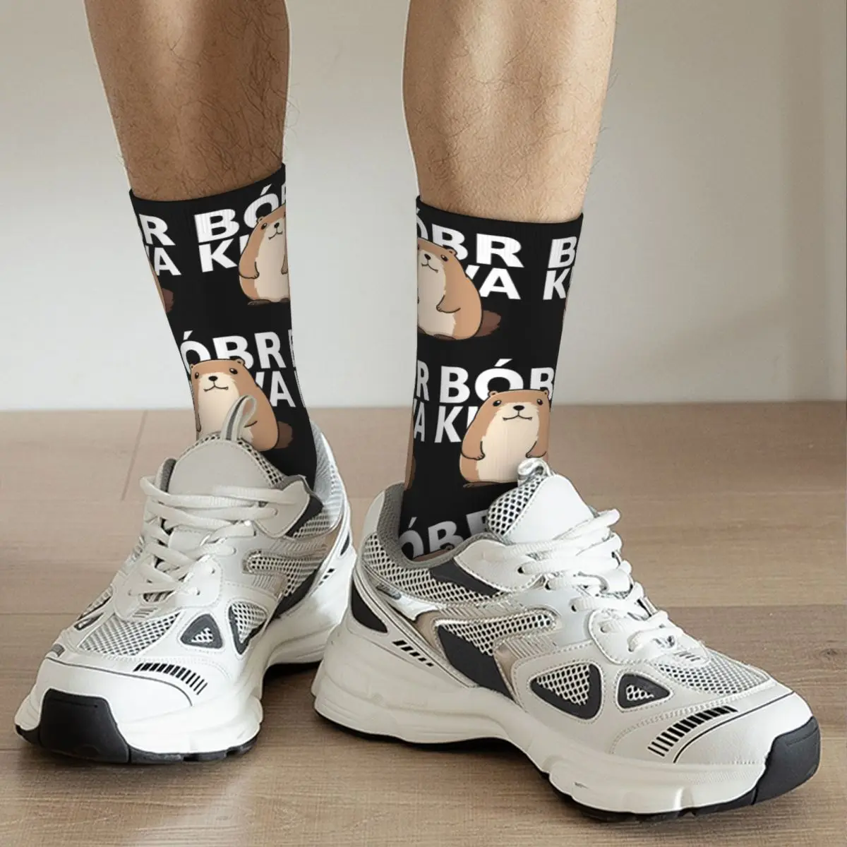 Cute Poland Beaver Bober Meme Socks Merch For Men Women Polish Bobr Kurwa Soccer Socks Warm Best Gifts