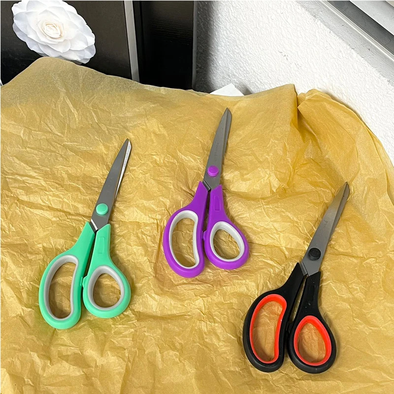 3 PCS High quality Gold steel sharp scissors Sewing scissors  21*8cm Kitchen scissors