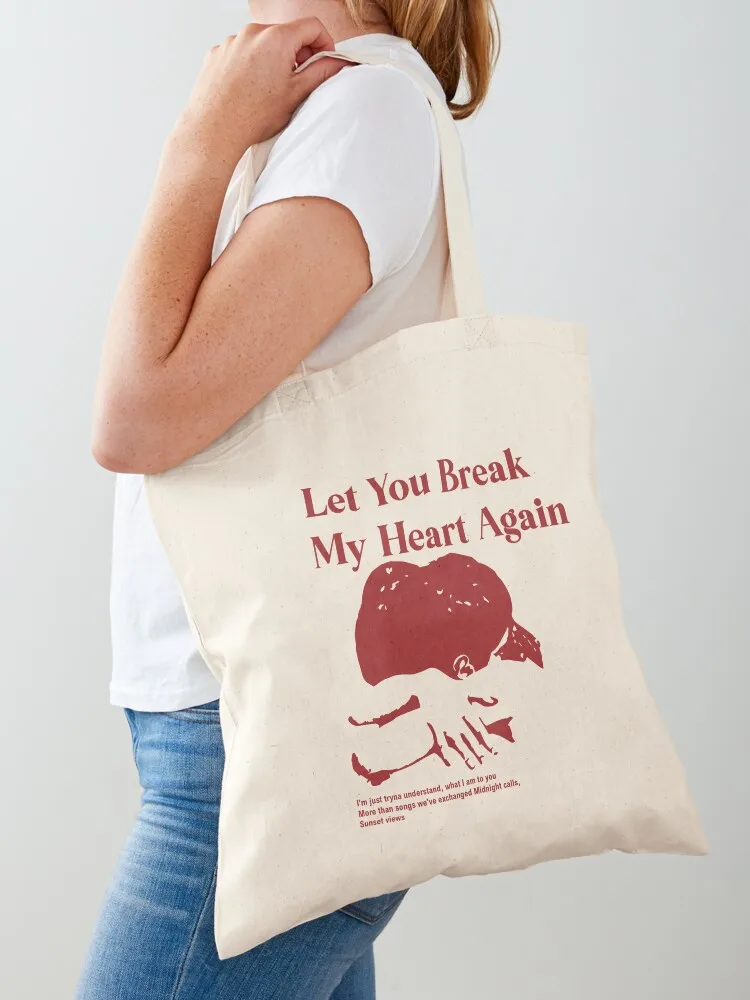 LAUFEY LET YOU BREAK MY HEART AGAIN INSPIRED Tote Bag Lady bags canvas tote bag Canvas Tote Bag