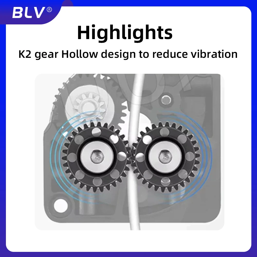 BLV? ®   Creality K2 Plus 3Dプリンター用押出機ギア、全金属フィラメント駆動ギア、Creality K2 Plus DLCコーティング押出機ギア