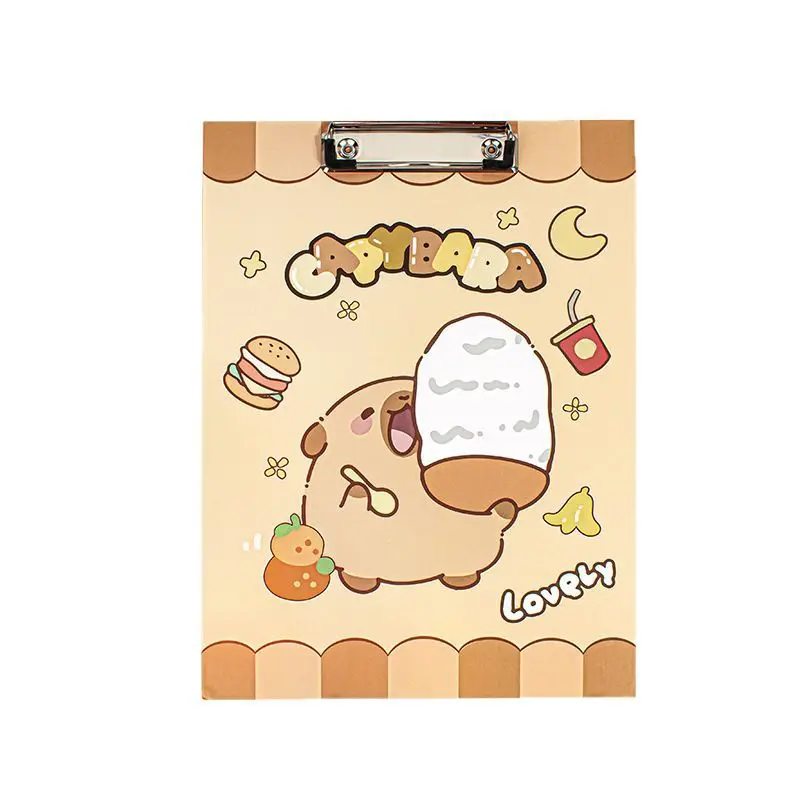 2 Pcs Kapibara A4 Folder Student Board Clip Writing Board Test Paper Storage and Finishing Multifunctional Thickened Stationery