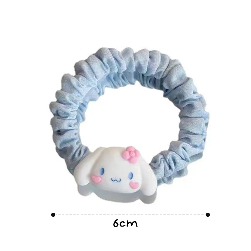 Sanrio Cartoon Head Rope Cute Small Intestine Ring Cinnamoroll Hello Kitty Mymelody Purin Kawaii Hair Rubber Band Girl Gift