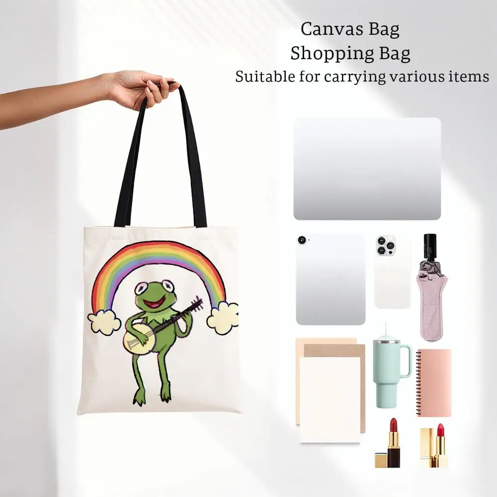 Character Puppet The Muppet Show Storage Bags Lightweight Printed Canvas Bag Portable Daily Shopping Shoulder Bag