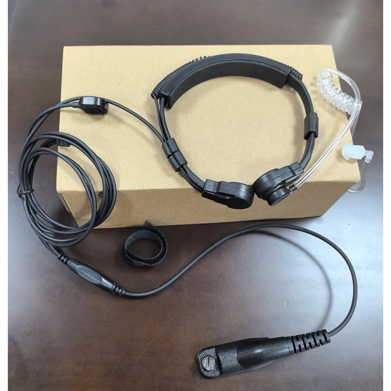 

Throat controlled earphones compatible with Motorola walkie talkie XIR P8260 P8268 P8668i P8200 P8208 D8235 GP328D+ XPR6550 XPR