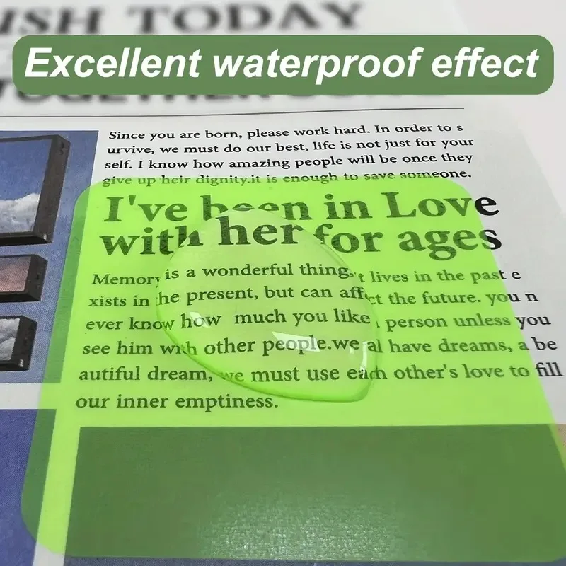160Page Transparent Sticky Notes Square Waterproof Transparent Sticker Index Stickers Morandi Fluorescent Color image 3