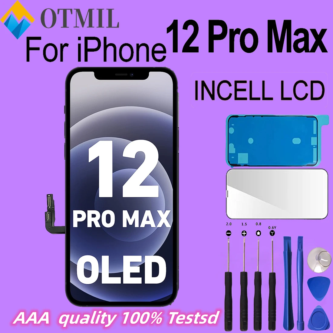 OTMILOrigiTop Choice incell LCD for iPhone 12 Pro Max Display Screen With 3D Touch Digitizer  Assembly No Dead Pixel Replacement