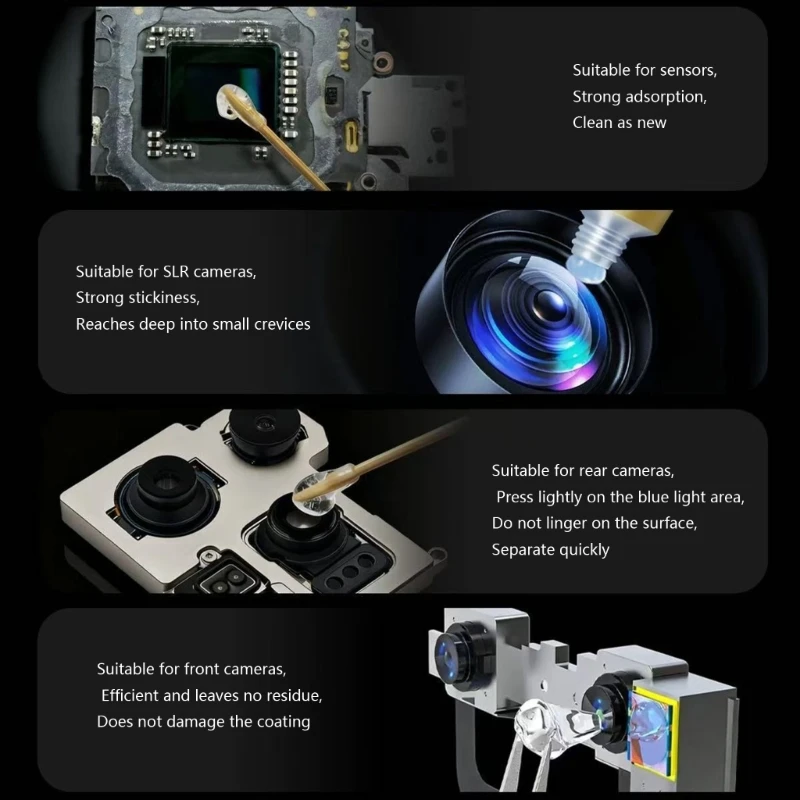  Camera Lens Accessory Cleaning Gel Tube for Daily Phone Lens Care Dust Removal