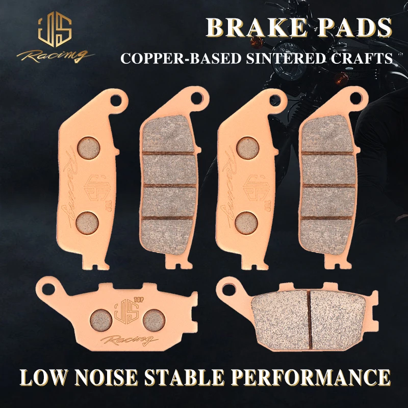 JSRAOIMG Sintered Front Rear Brake Pads For Kawasaki Versys KLE650 16-21 Ninja EX650 EX 650 Z650 ER650 Z750 Z 750 ZR750 07-11