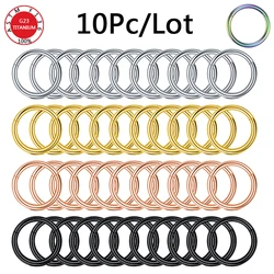 10Pc/Lot Segment Piercing Nose Ring G23 Titanium Hinged Open Small Septum Nose Earrings Women Men Ear Piercing Body Jewelry