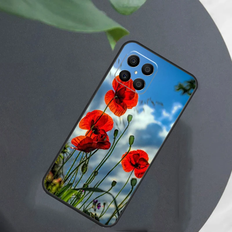 Poppy Flower Bloom Case For Huawei Nova 5T P Smart P20 P30 P40 Lite Mate 50 Pro Honor X8 X7 X9a 50 70 Cover