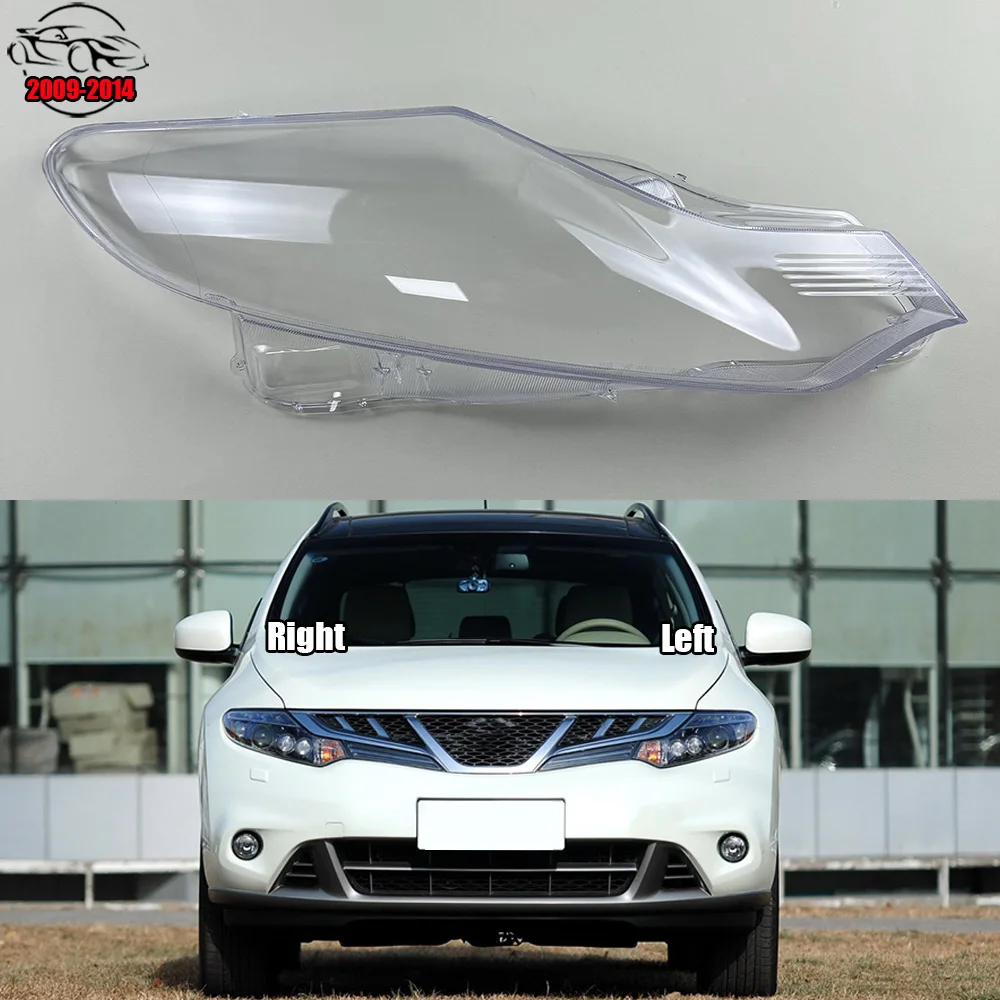 

For Nissan Murano 2009-2014 Front Headlight Cover Transparent Mask Headlamp Lamp Shell Replace Original Lampshade Plexiglass