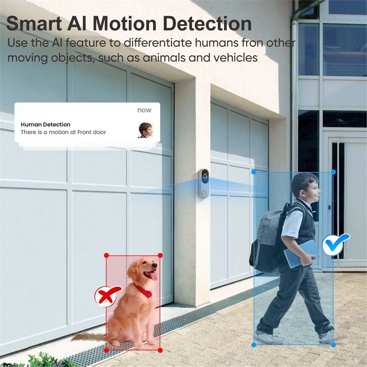 update. Wireless Wi-Fi Video Doorbell Camera with Two Way Audio, AI Motion Detection, Night Vision and Cloud Storage