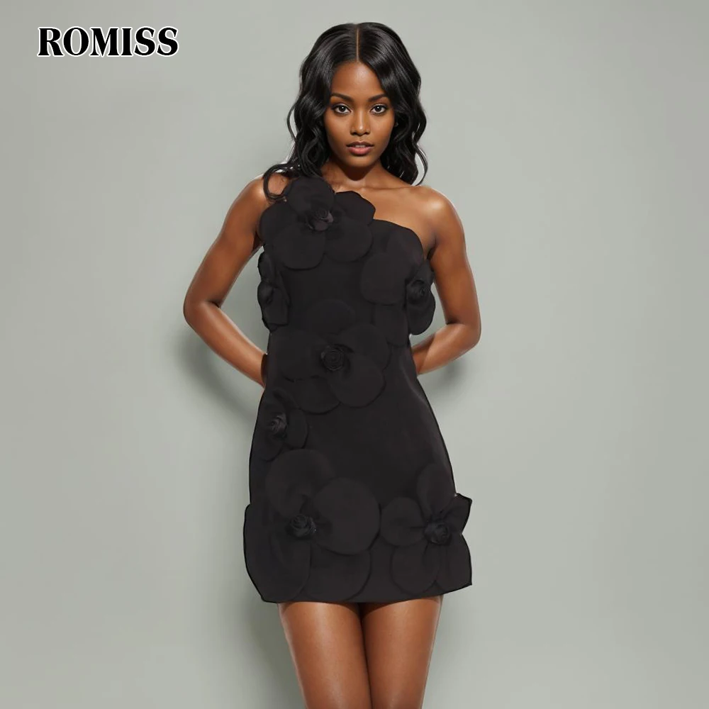 ROMISS Chic Spliced Appliques Dresses For Women Halter Solid Sleeveles Backless High Waist Slimming Strapless Dress Female 2024