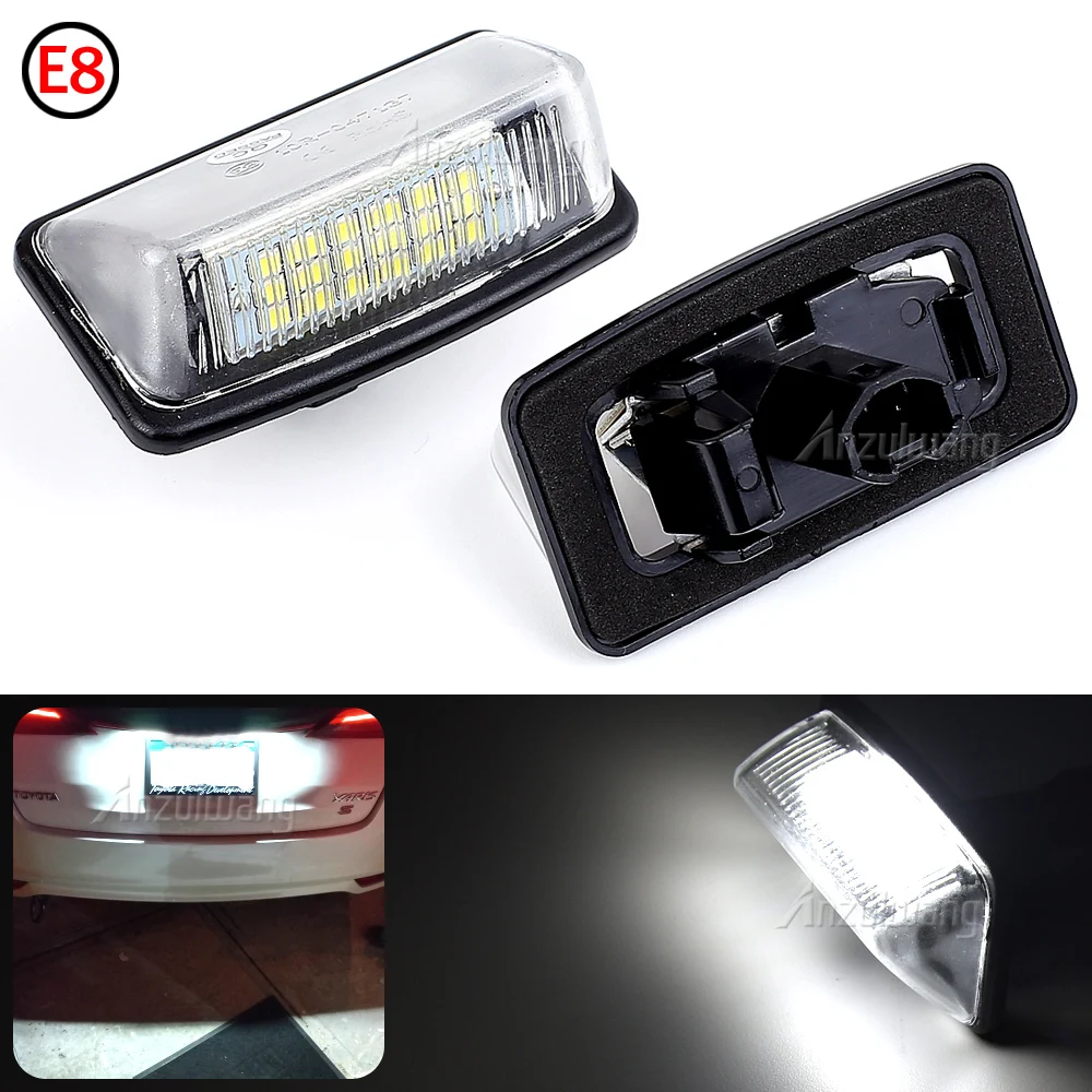 2X LED Number License Plate Light Lamp For Toyota Corolla E11 Crown S180 Starlet EP91 Vios Previa ACR50 GSR50