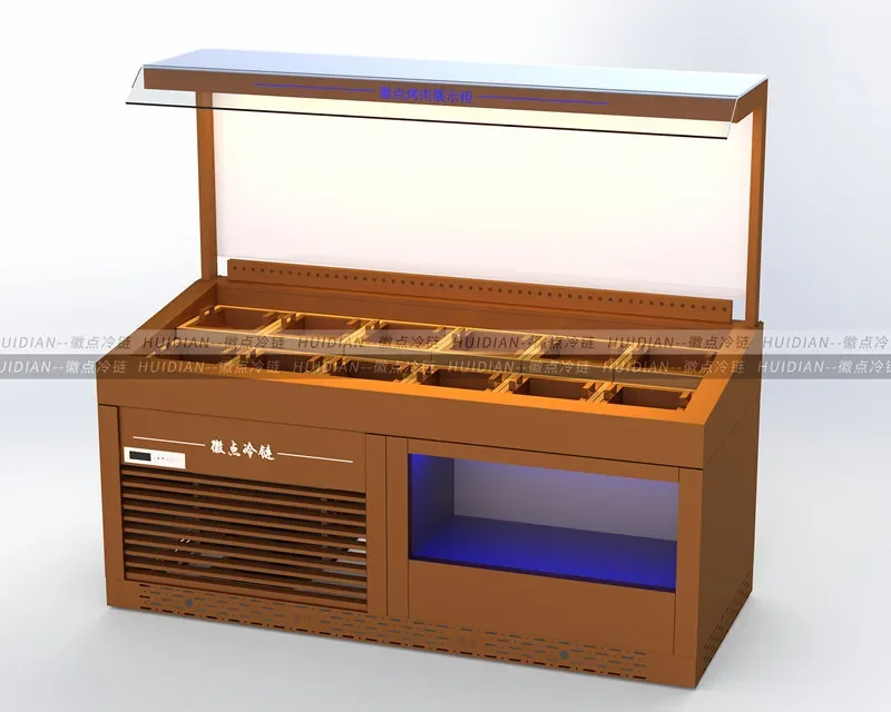 nn2 Freezer Tank Barbecue Self-Selected Refrigerator Open-End Spray Dish Selection Cabinet Rose Gold Display Cabinet