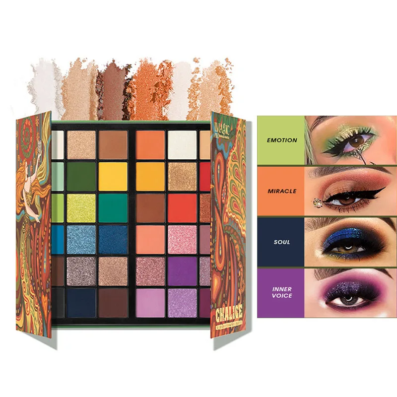 IMAGIC Tarot Holy Grail 36 Color Eyeshadow Palette Matte Pearlescent Polarized Film Eyeshadow Kawaii Makeup