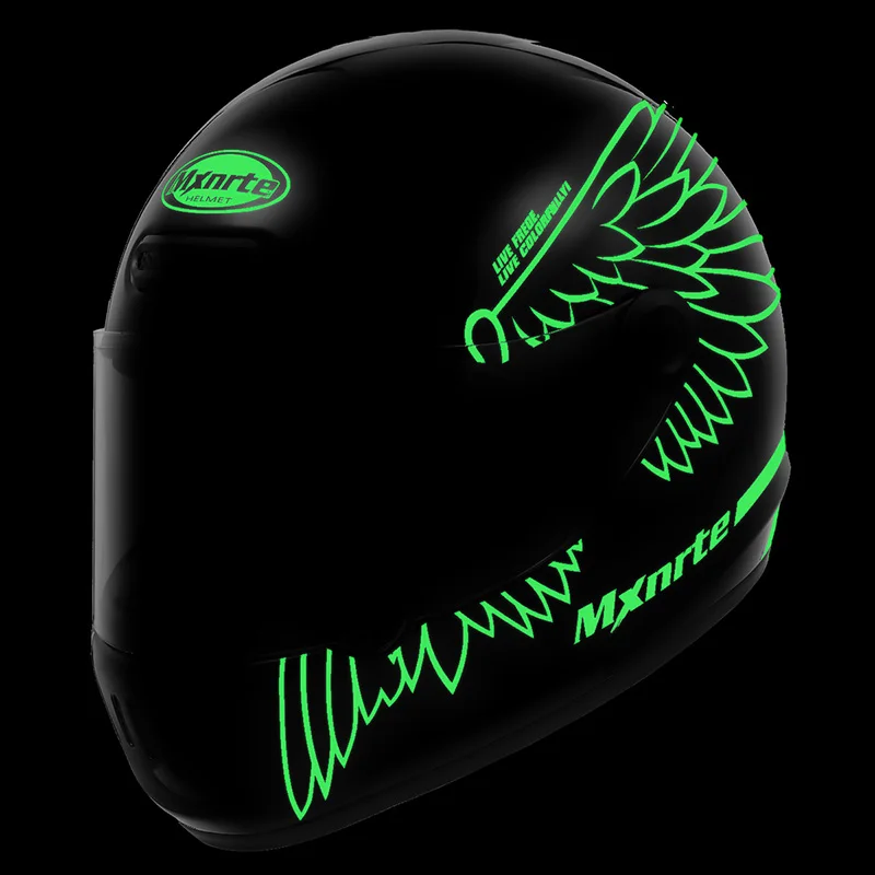 

Luminous Flying Wings Retro Helmet Unisex Racing Motorcycle Adult Vintage Helmet Summer Season Full Face Helmet ECE Approved