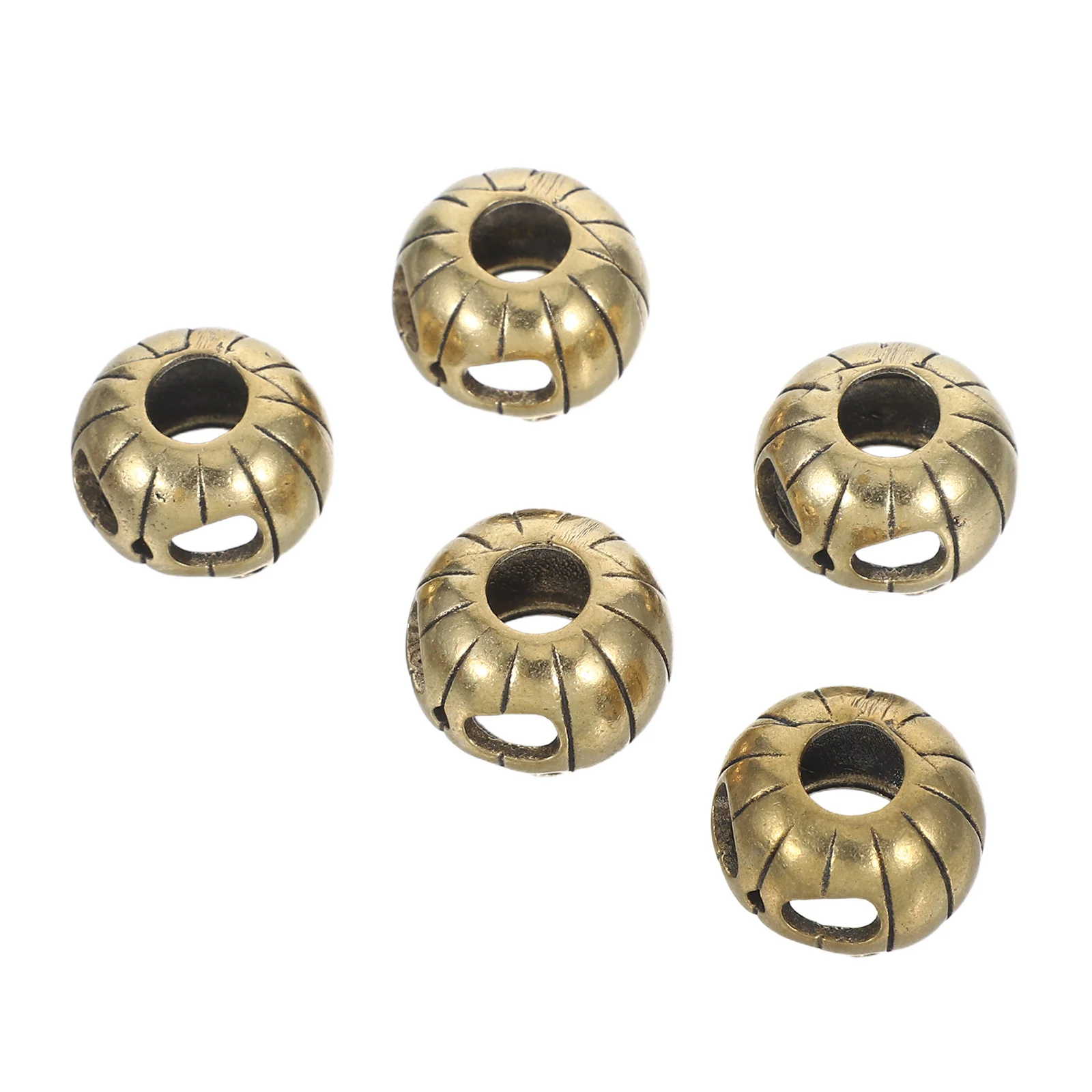 

5Pcs Brass Pumpkin Beads Vintage Halloween Charms for DIY Pendant Craft Rope Umbrella Decorative Jewelry Making