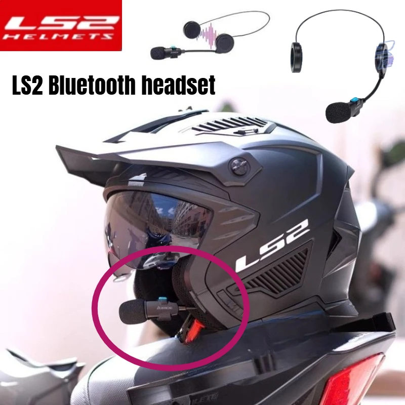 

LS2 Bluetooth 5.4 Motorcycle Helmet Headset Wireless Handsfree Stereo Music Player IPX6 Waterproof HD Video Recording