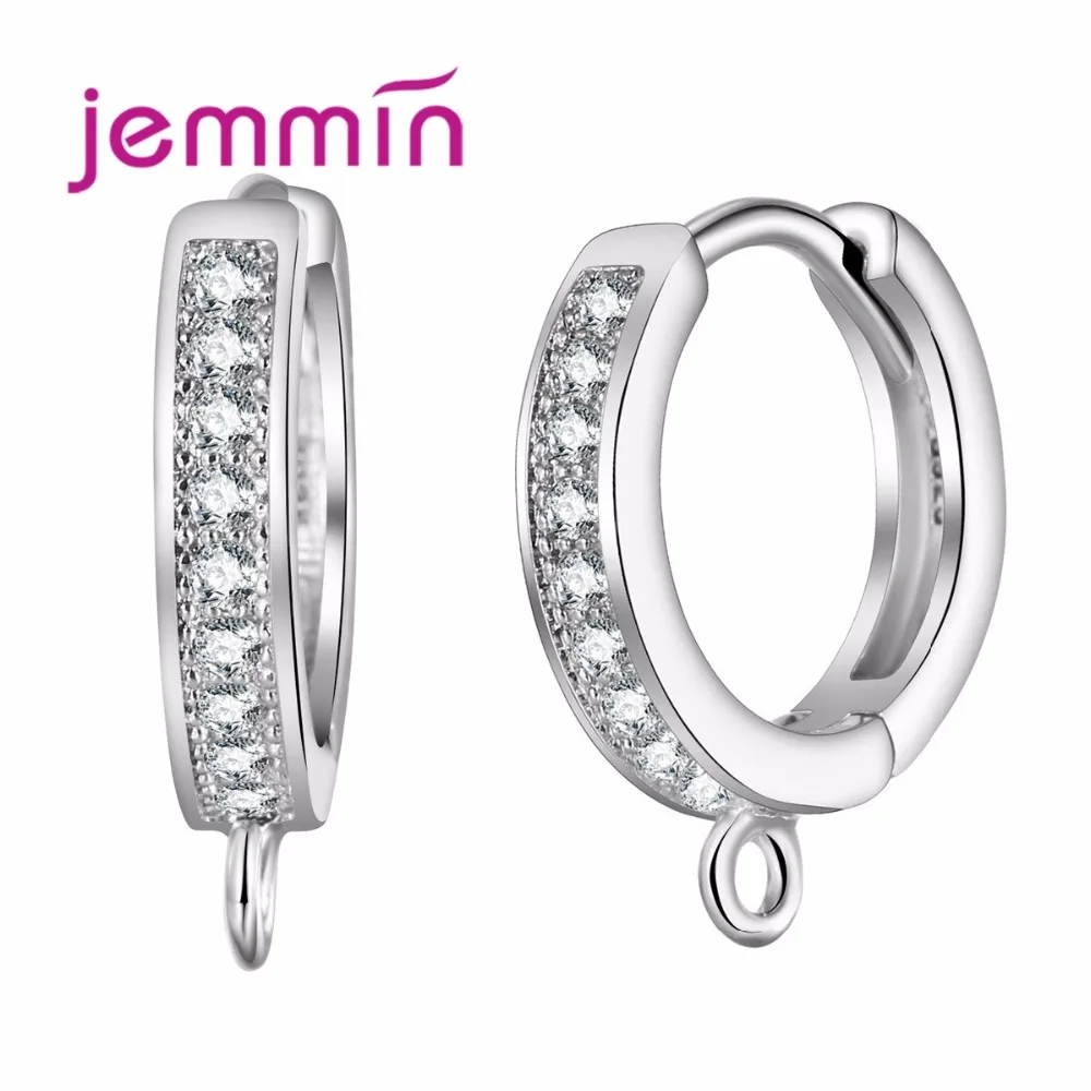 

10PCS 925 Sterling Silver Crystal Brand Jewelry Components Elegant Narrow Earrings for Women DIY Jewelry Accessories