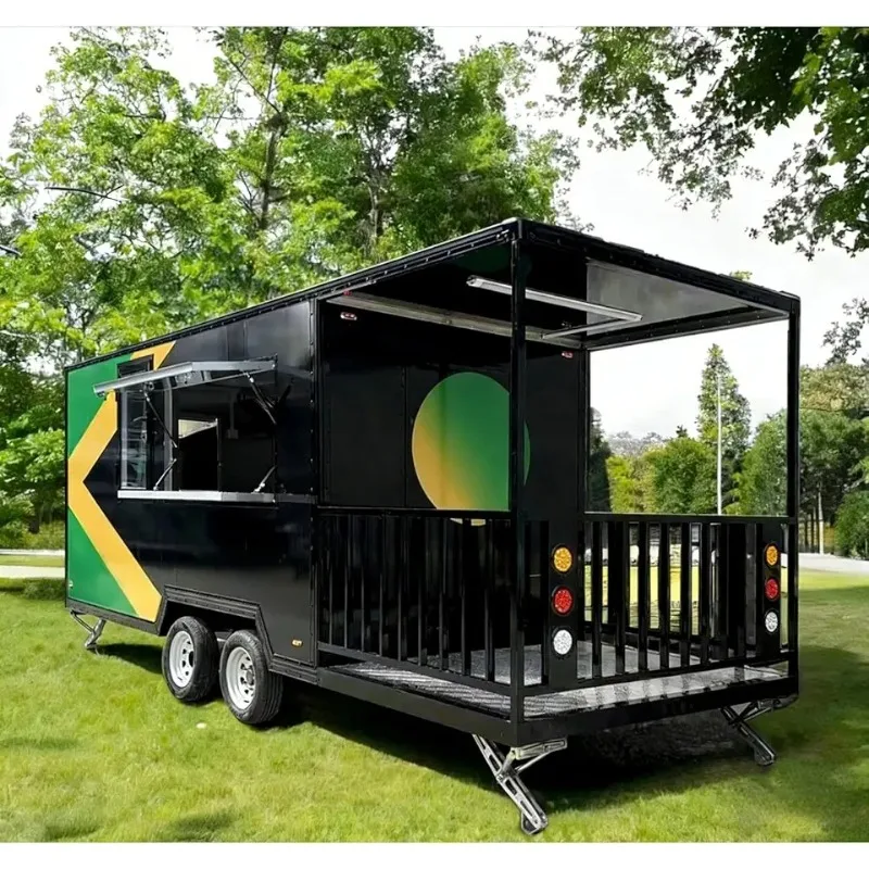 BBQ Food Truck Fast Food Trailer Breakfast Trailer Pizza Catering Cart Customized Vending Food Van Taco Towable Food trailer
