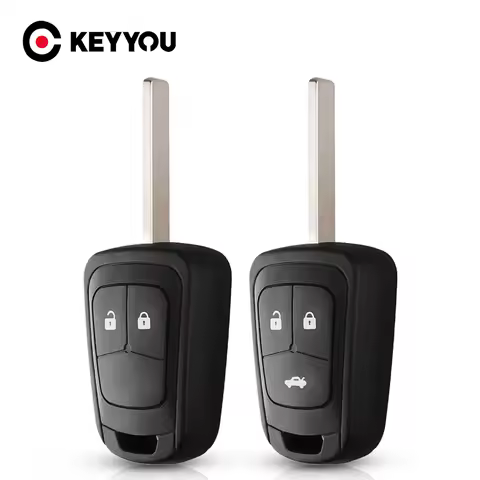 KEYYOU 2/3 Buttons Car Key Shell For Chevrolet AVEO For Opel Camaro/Cruze/Equinox/Impala/Malibu/Sonic Remote Straight Cover Case